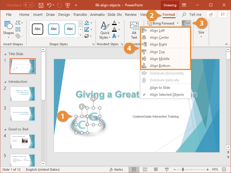 insert guides in powerpoint for mac